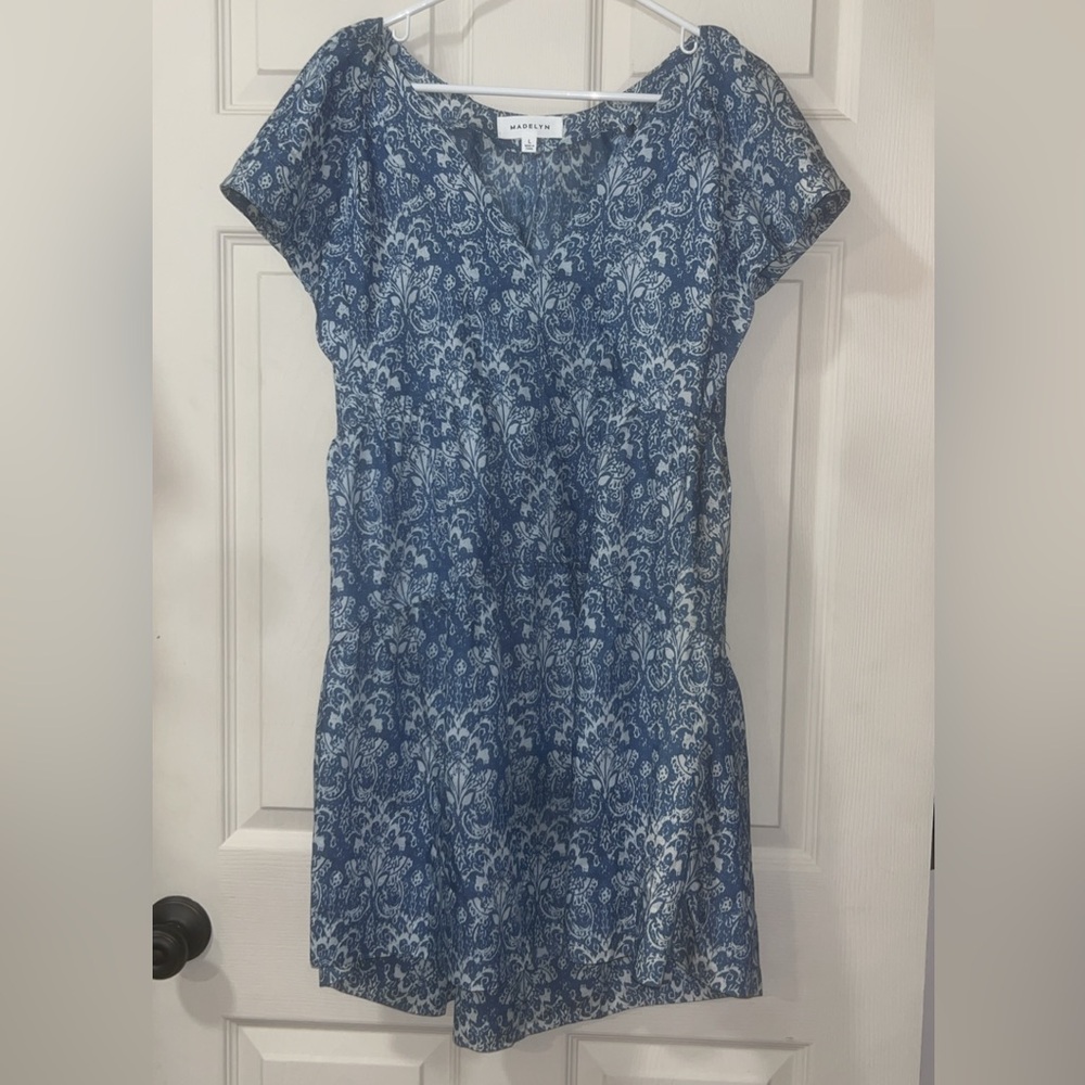 MADELYN Blue Floral Mini Dress